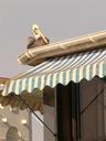 Pelican on restaurant roof.